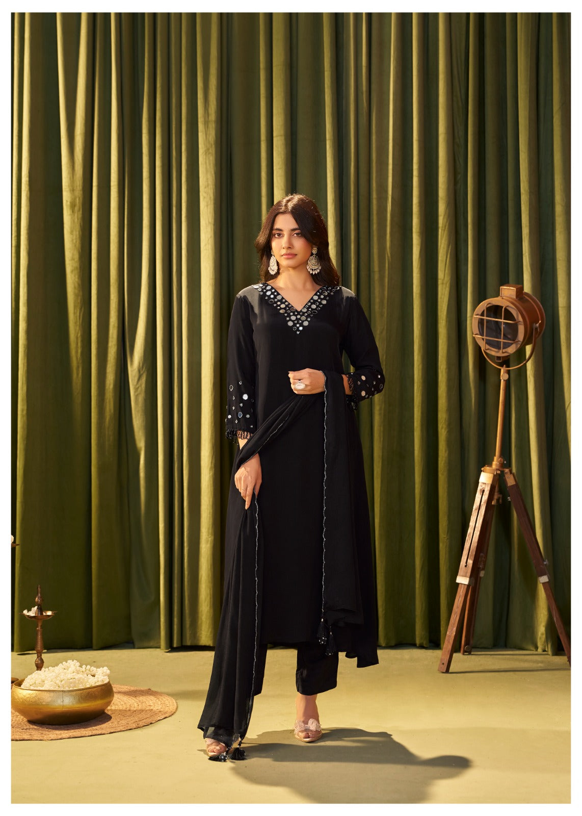 Black Crape Suit