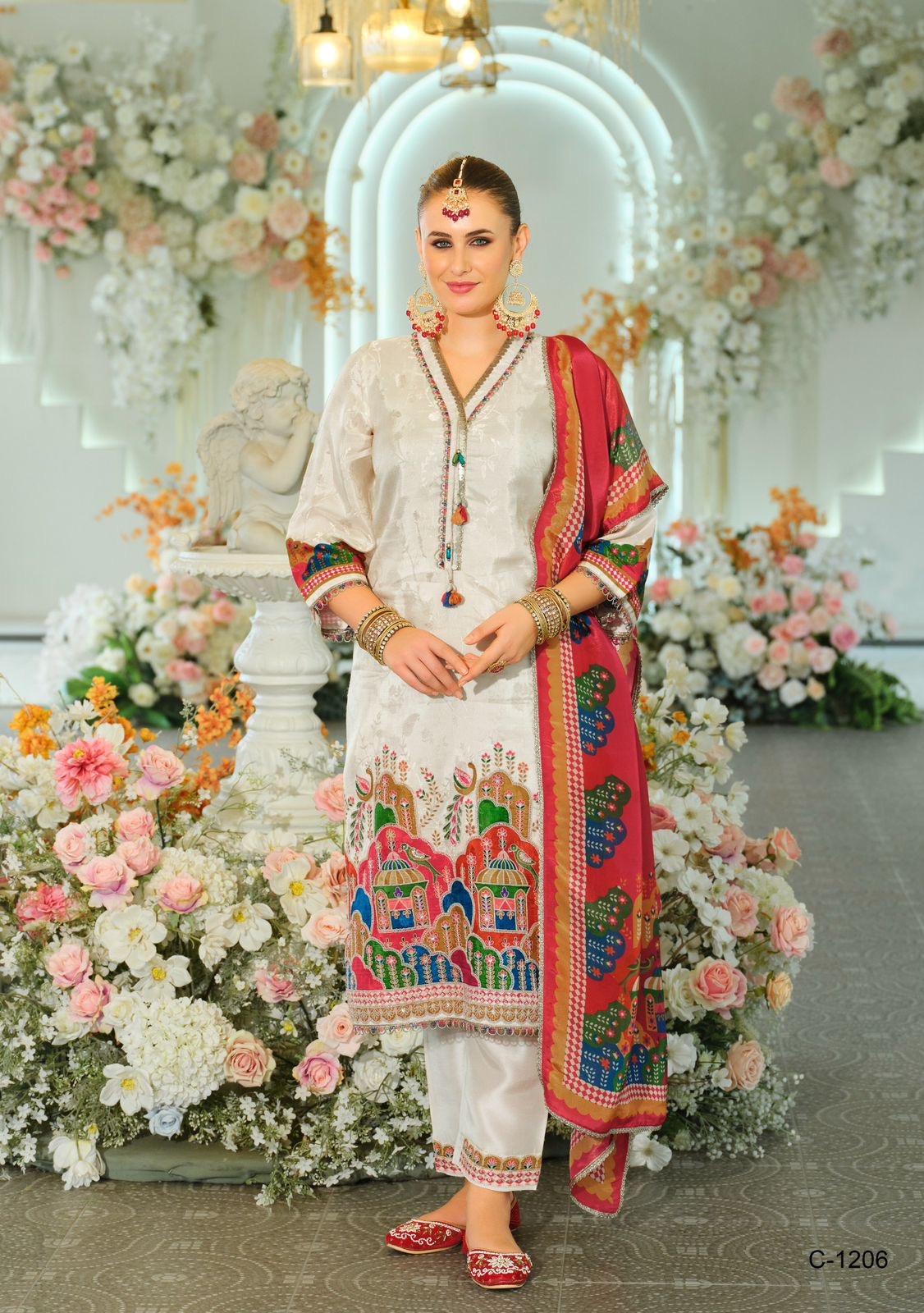 Shimmer Tissue Kurta Set