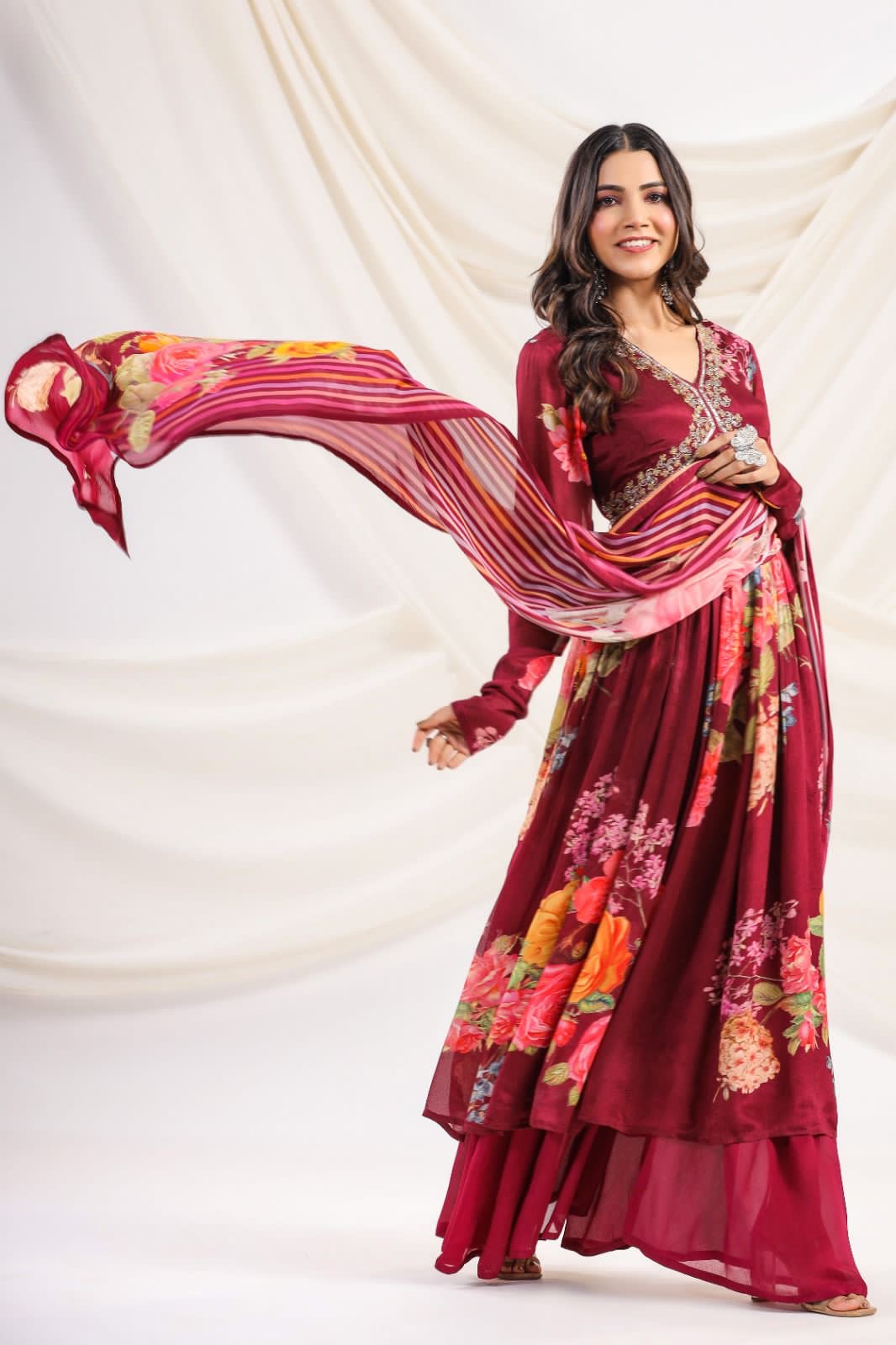 Alia Neck Chinon suit