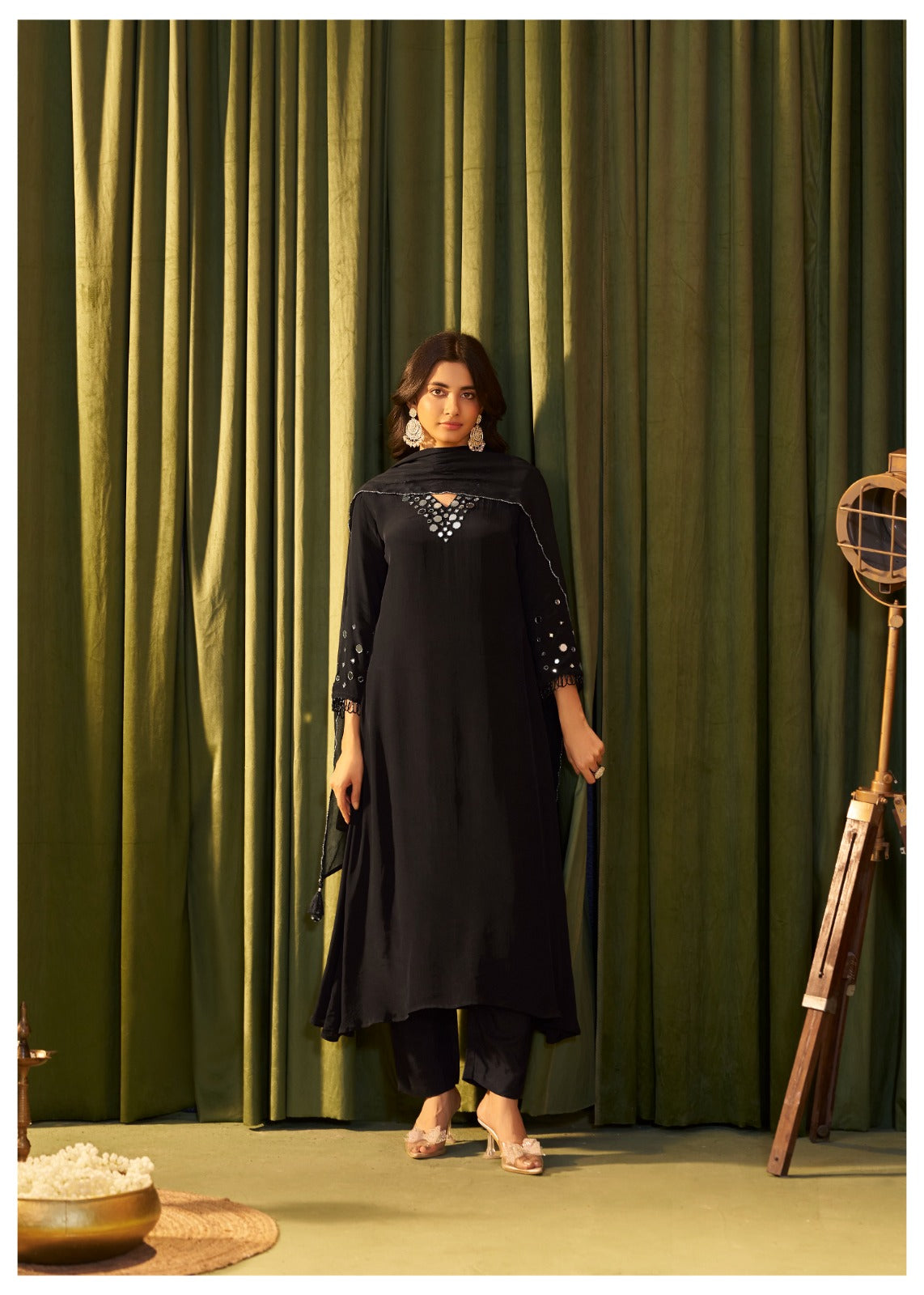 Black Crape Suit