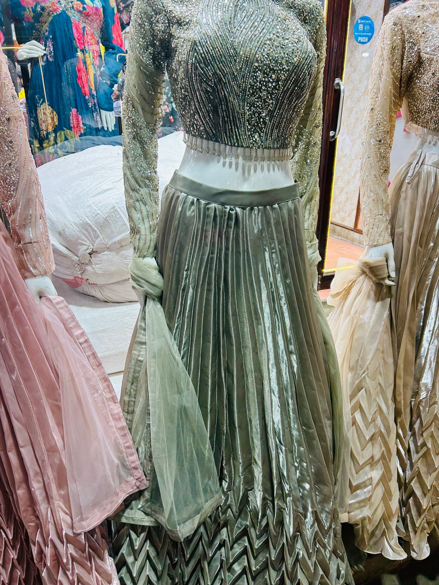 Girlish Lehenga, Peach Colour