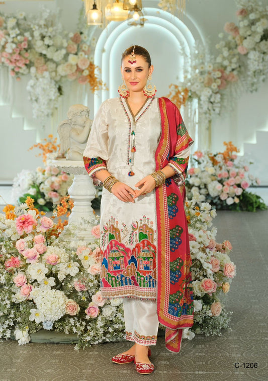 Shimmer Tissue Kurta Set