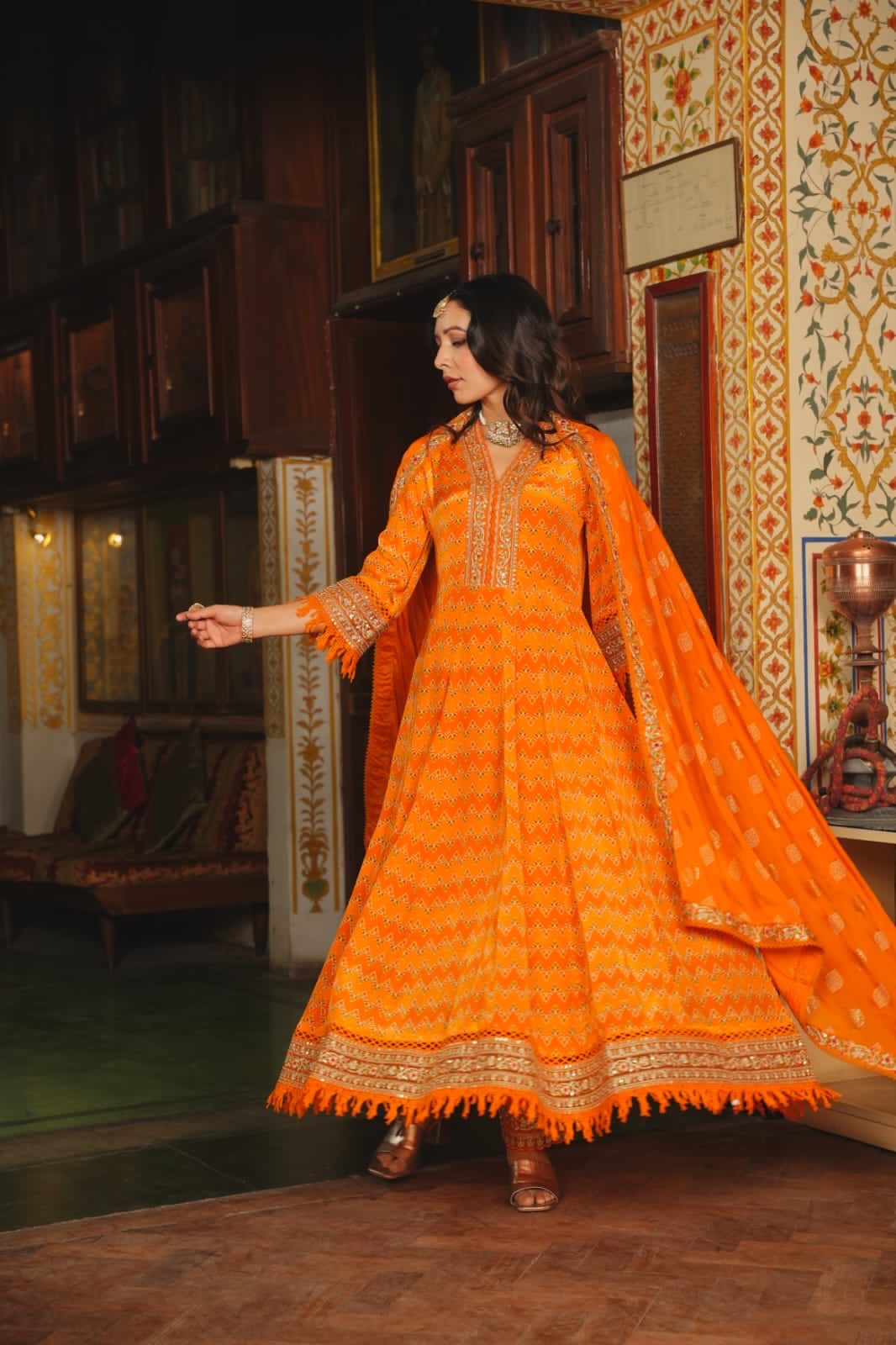 Anarkali Crape Suit