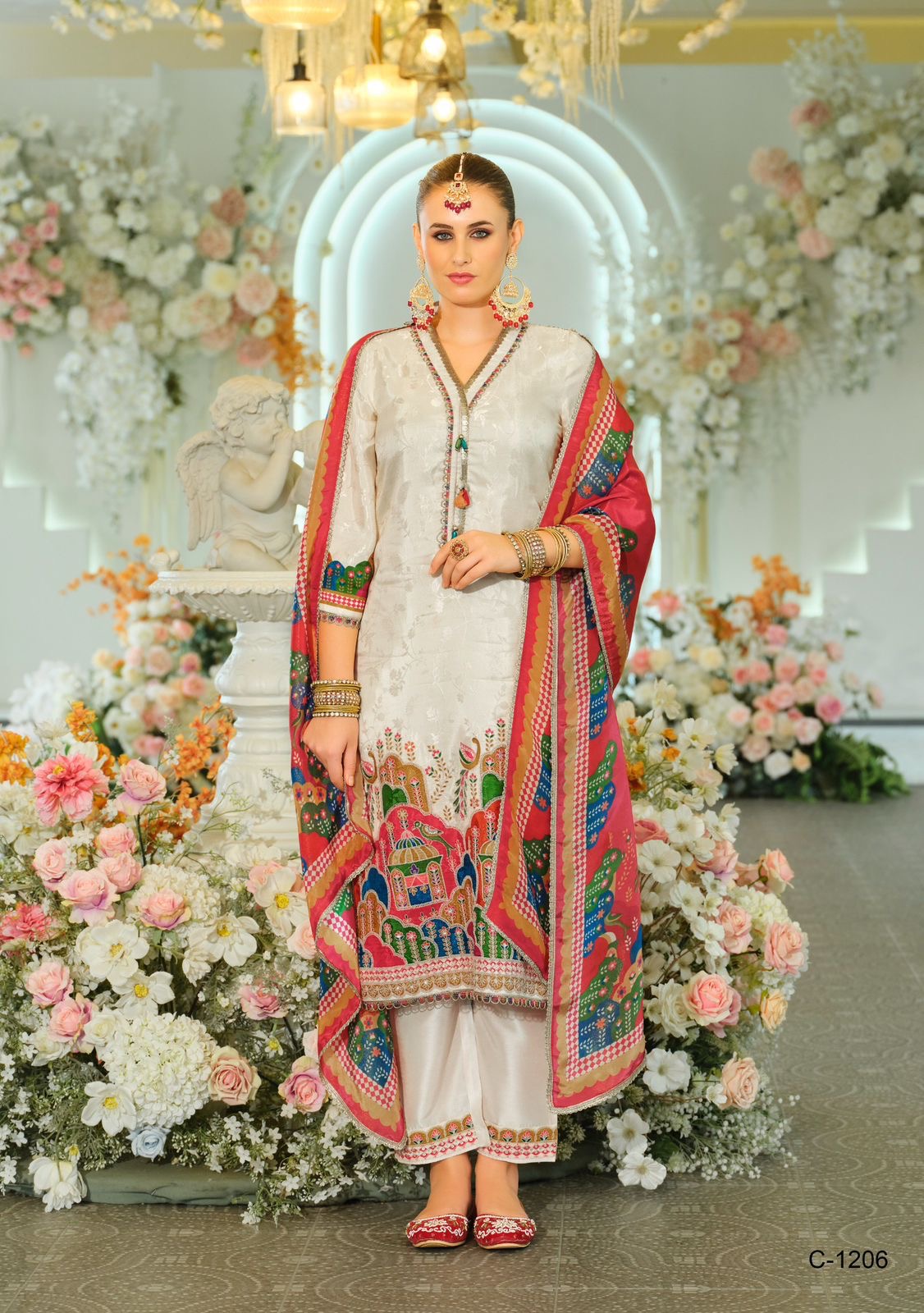 Shimmer Tissue Kurta Set