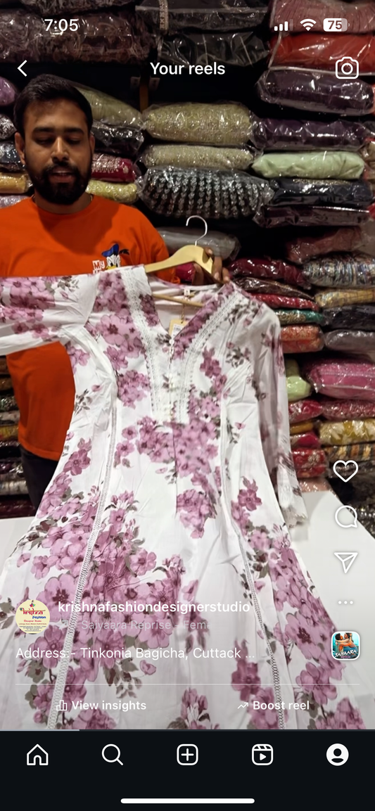 Mul Cotton Floral Suit