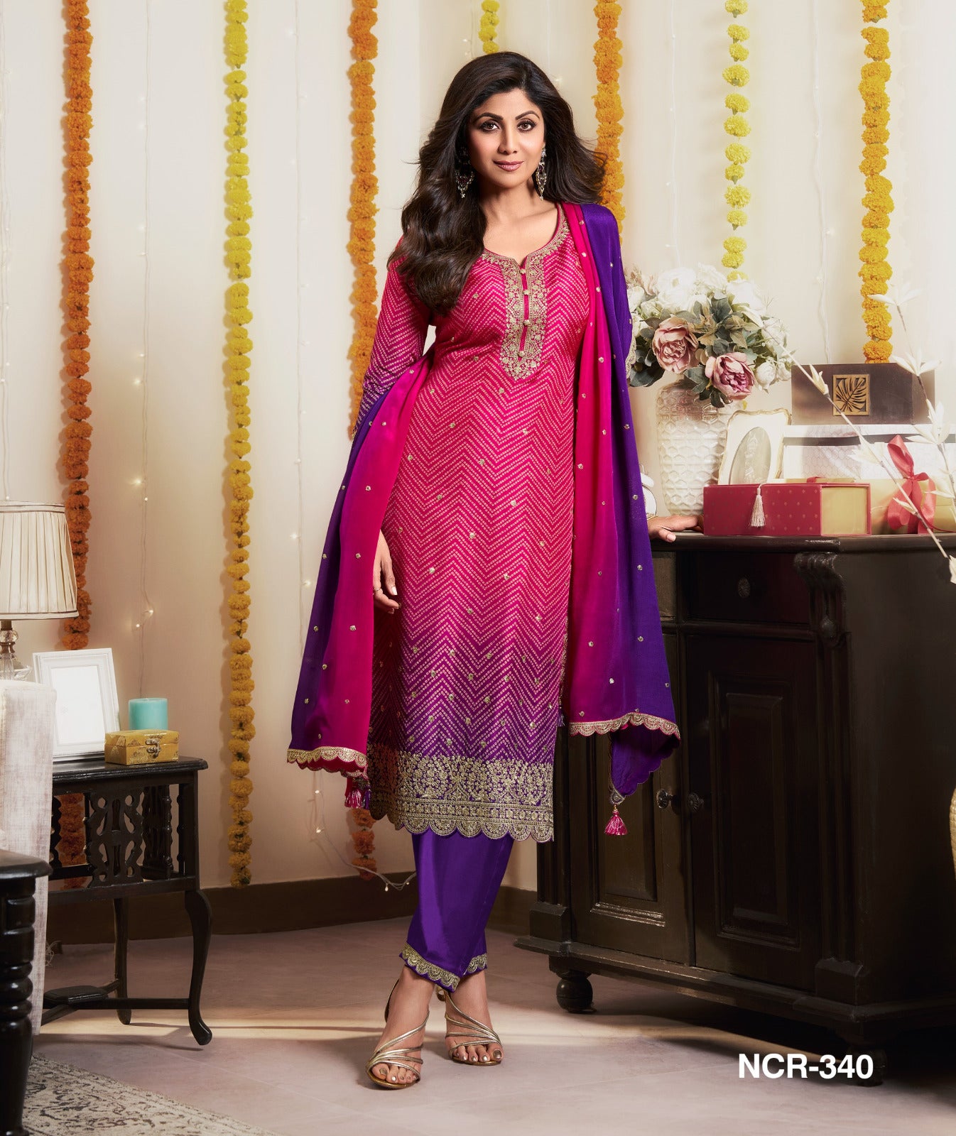 Straight suit Shilpa Bandhni Rani 03